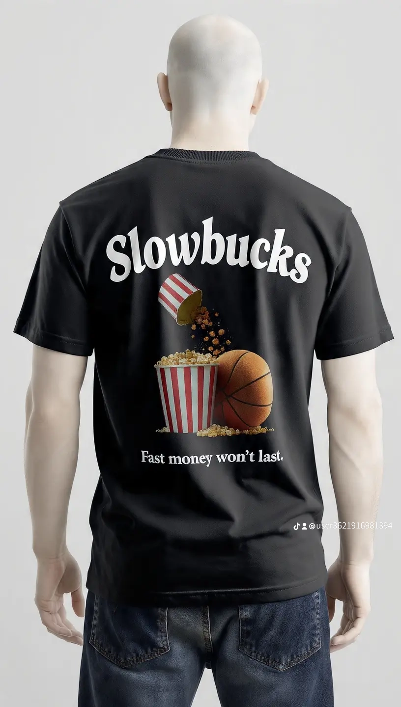 Slowbucks - Pop corns & basketball backprint